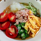 暑い日にさっぱり☆具だくさん冷やしそうめん